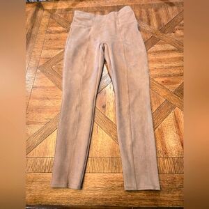 Spanx Tan Faux Suede Leggings size L